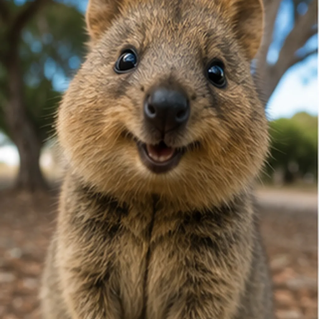 Illustration of quokkas look like they are smiling for the question "Why do quokkas look like they are smiling?"