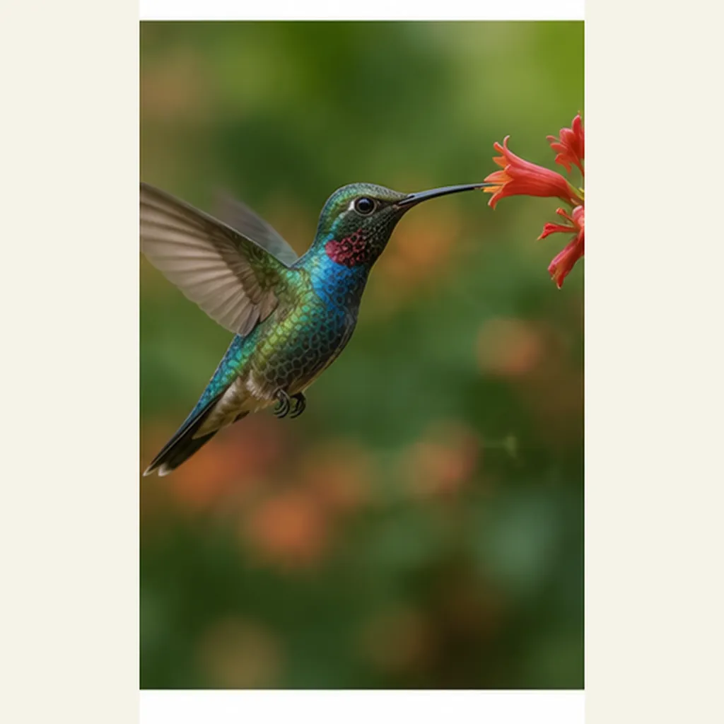 Illustration of hummingbirds hover in one place for the question "How do hummingbirds hover in one place?"