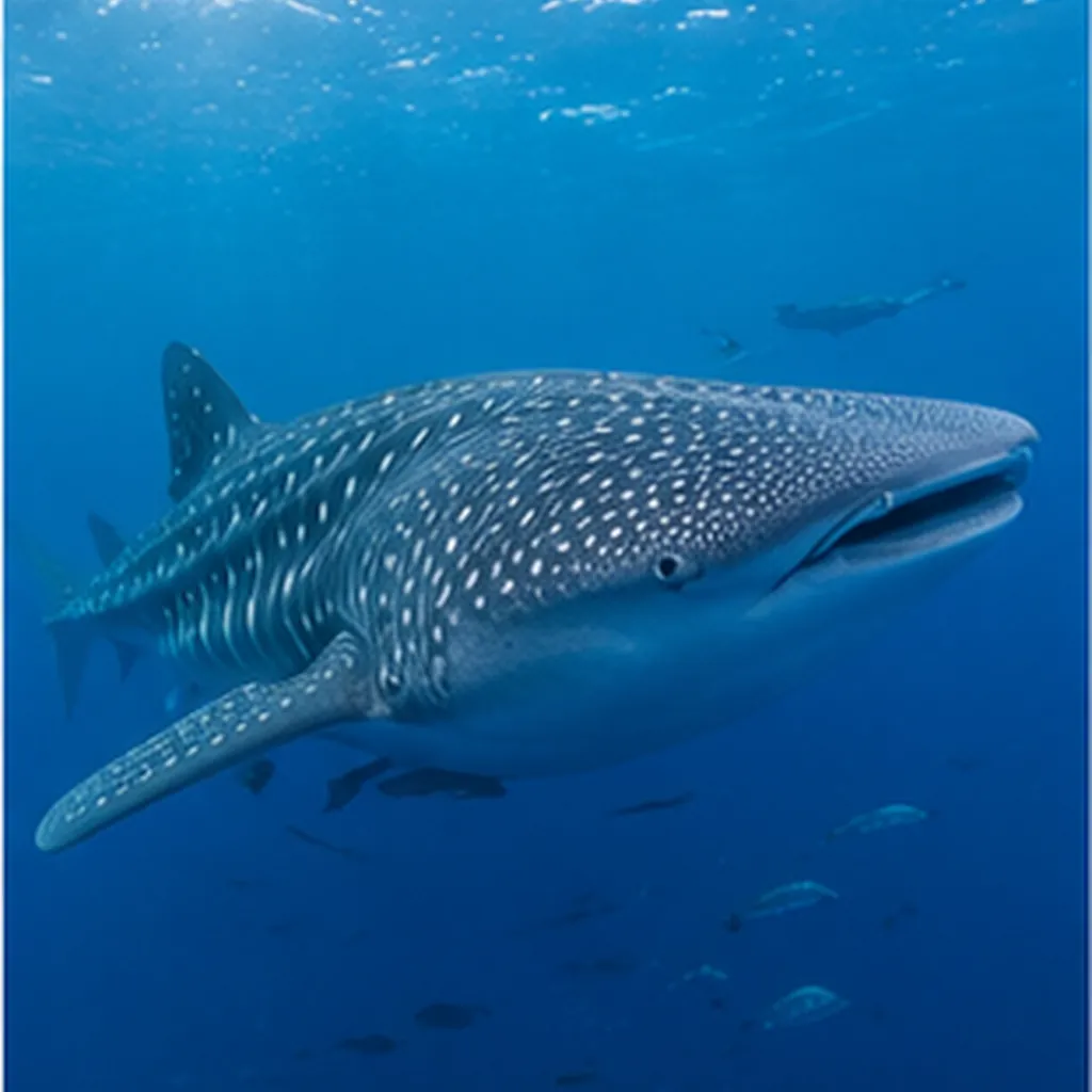 Illustration of whale sharks have spots for the question "Why do whale sharks have spots?"