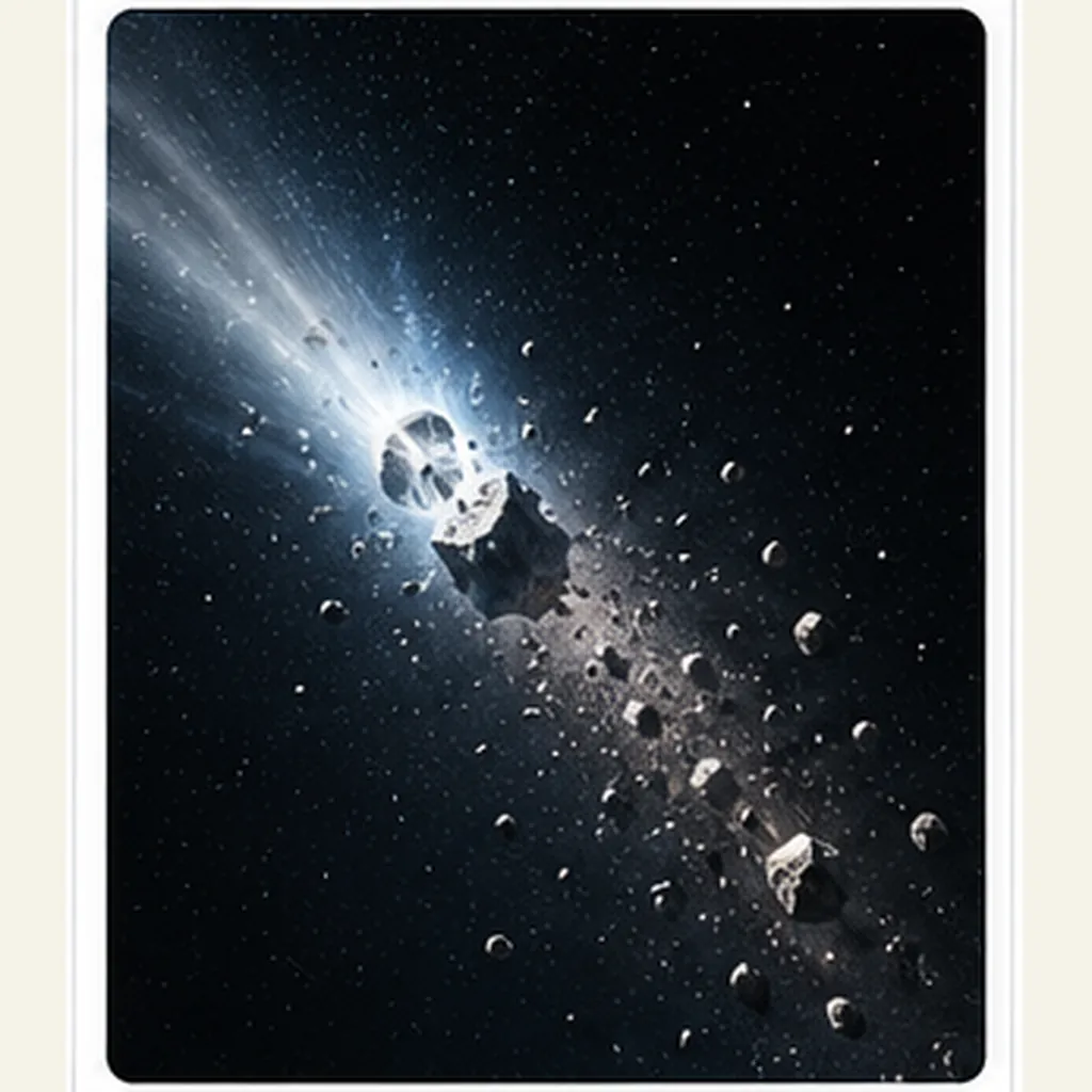 Illustration of comets sometimes break apart for the question "Why do comets sometimes break apart?"