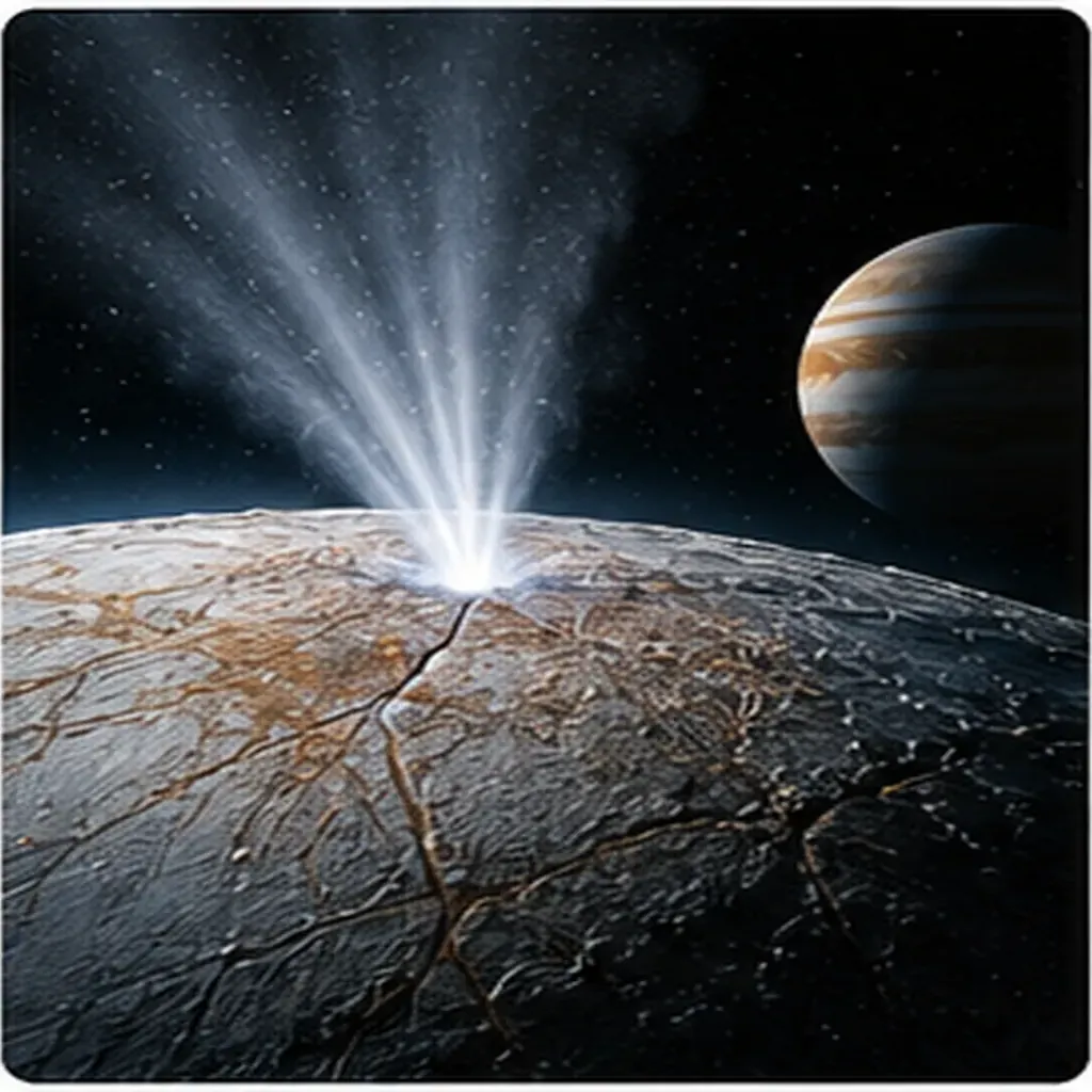 Illustration of some moons have volcanoes for the question "Why do some moons have volcanoes?"