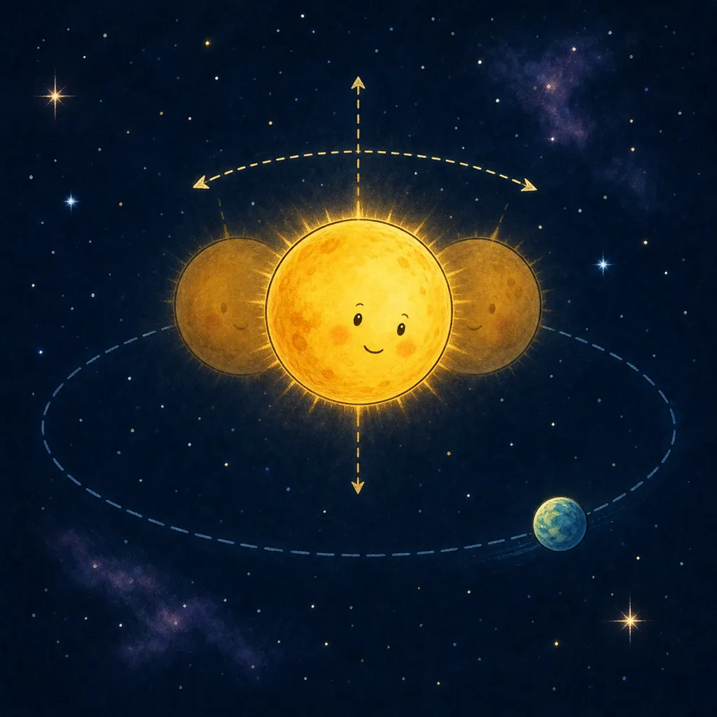 Illustration of scientists find planets by watching stars wobble for the question "How do scientists find planets by watching stars wobble?"