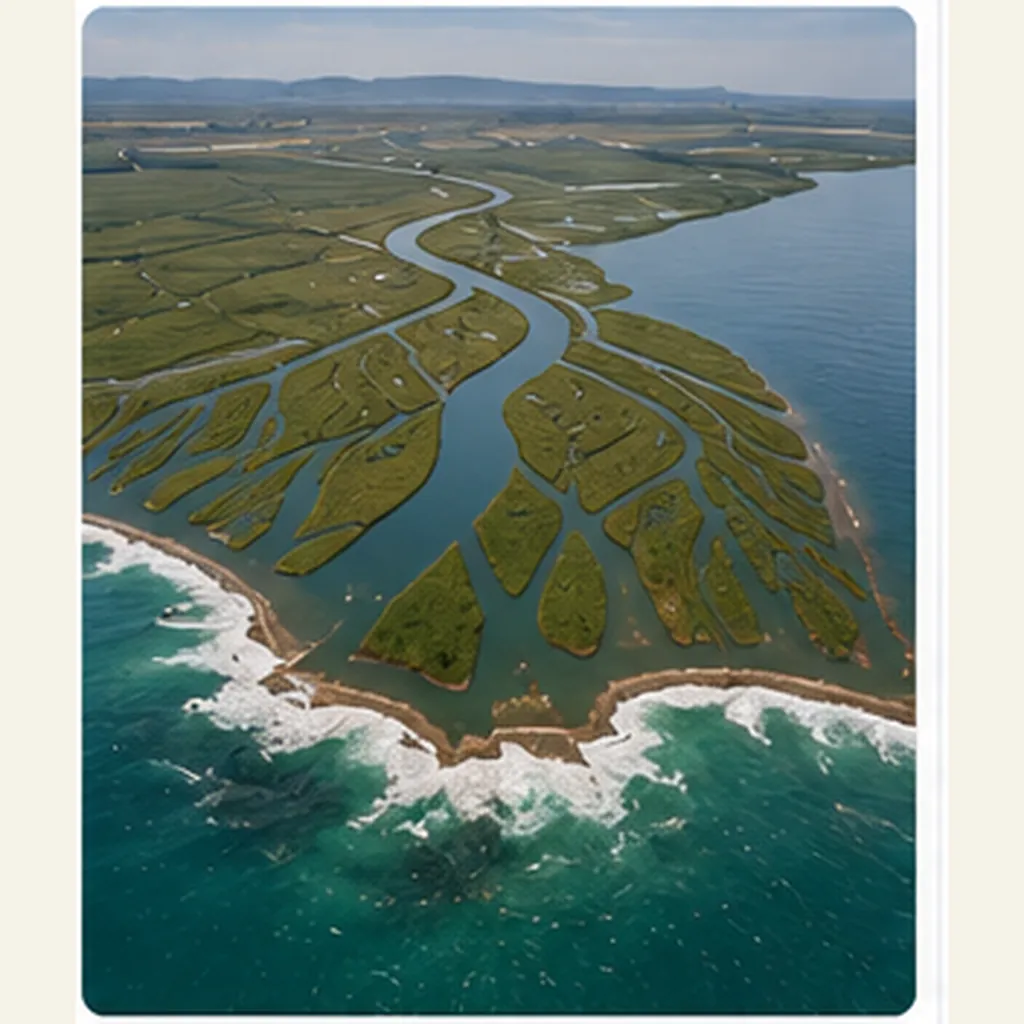 Illustration of rivers make deltas for the question "Why do rivers make deltas?"