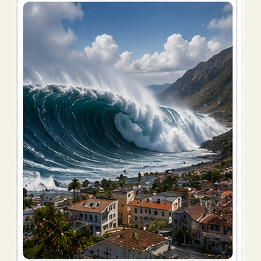 Illustration of earthquakes make tsunamis for the question "How do earthquakes make tsunamis?"