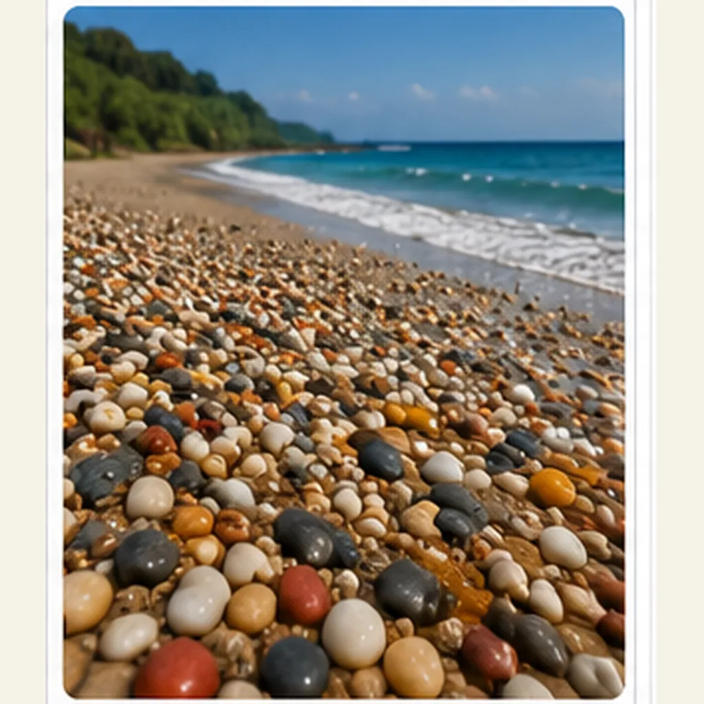 Illustration of beaches have different coloured sand for the question "Why do beaches have different coloured sand?"