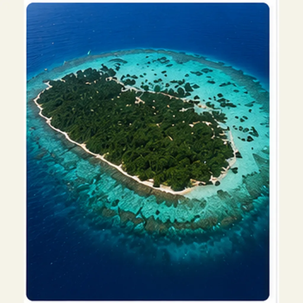 Illustration of coral reefs build islands for the question "How do coral reefs build islands?"