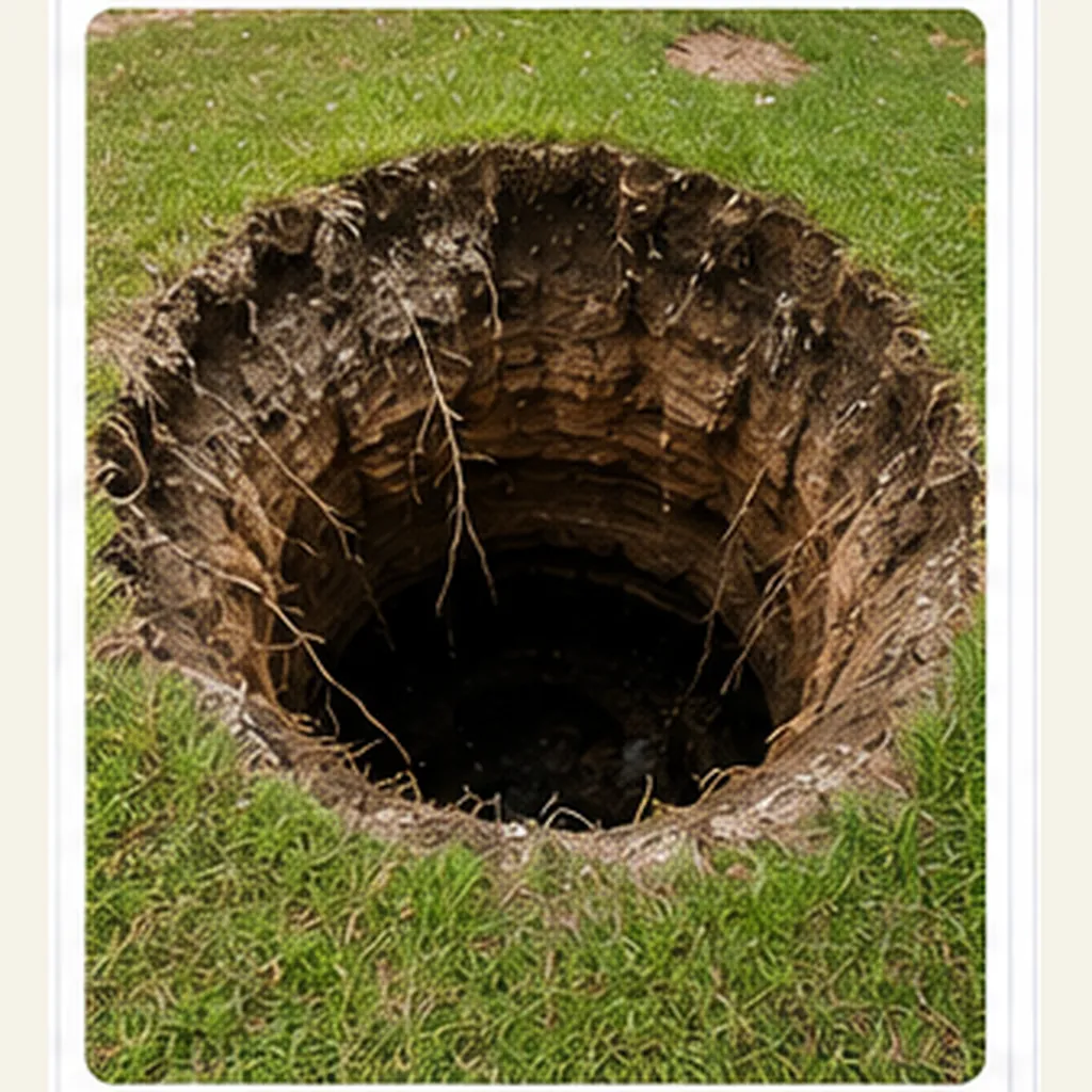 Illustration of sinkholes grow before they open for the question "How do sinkholes grow before they open?"