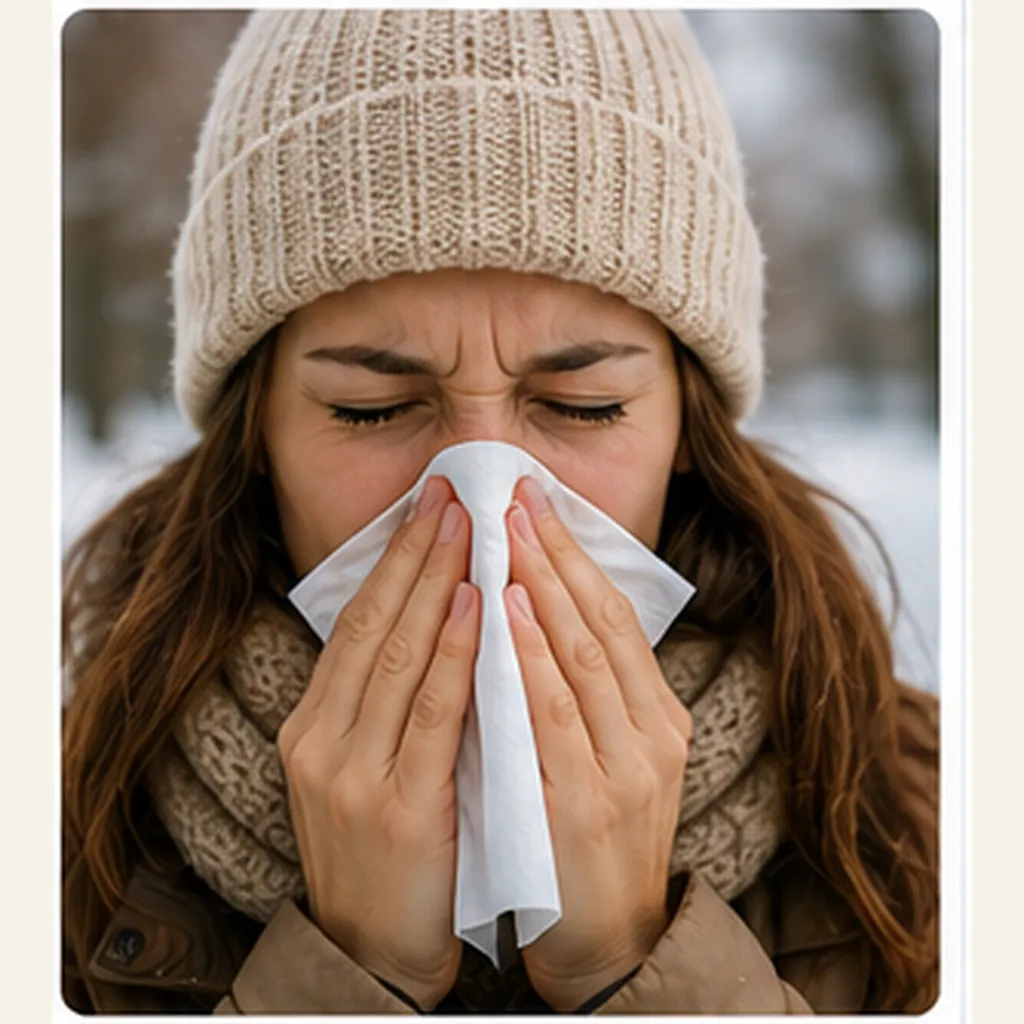 Illustration of your nose run in cold weather for the question "Why does your nose run in cold weather?"