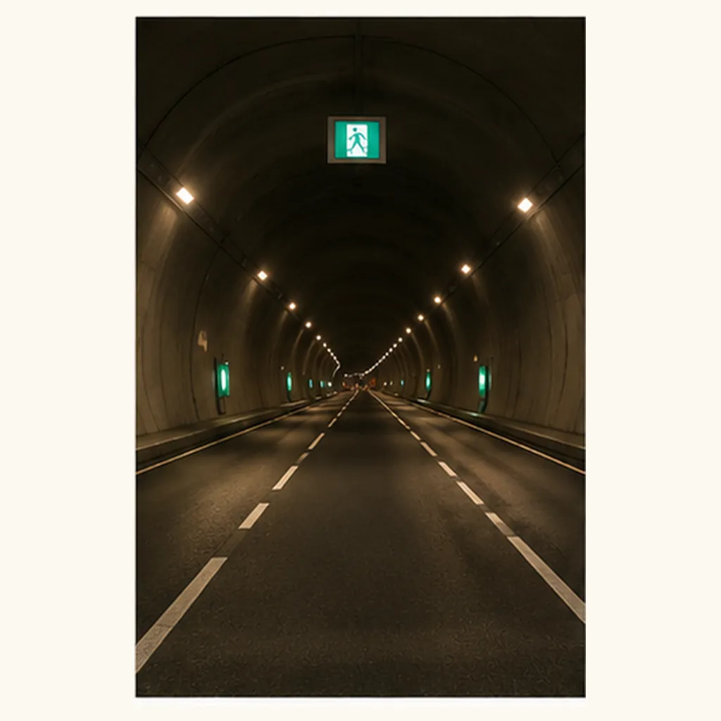 Illustration of tunnels get lights during a power cut for the question "How do tunnels get lights during a power cut?"