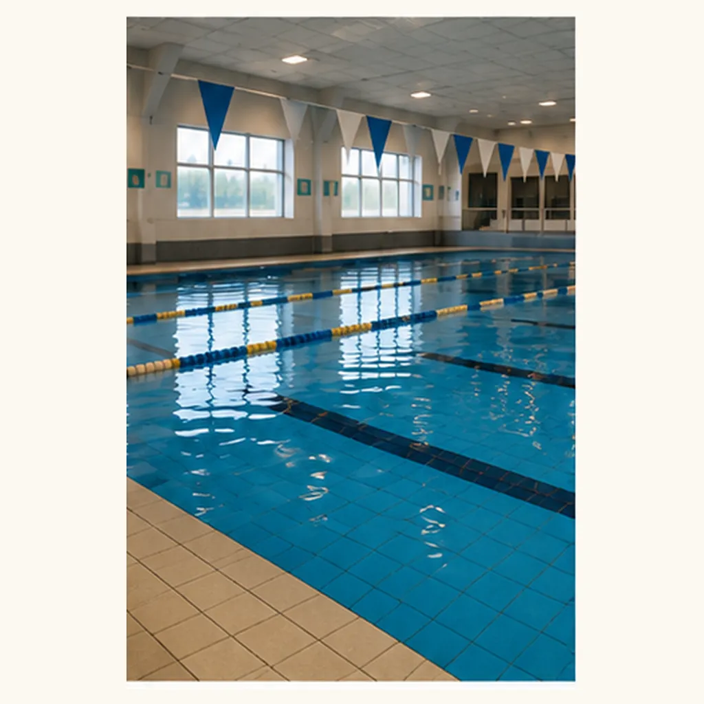 Illustration of swimming pools smell like chemicals for the question "Why do swimming pools smell like chemicals?"