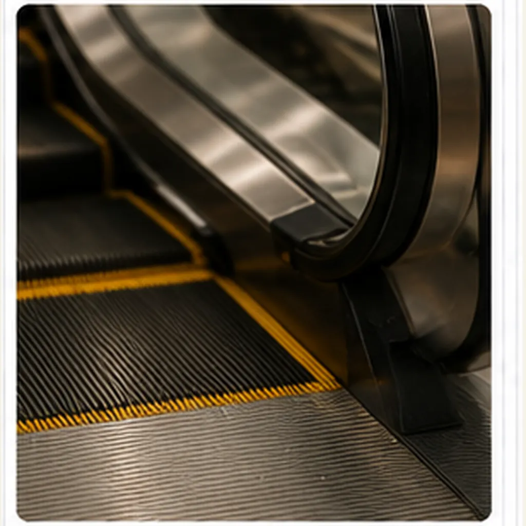 Illustration of escalator steps disappear at the ends for the question "Why do escalator steps disappear at the ends?"
