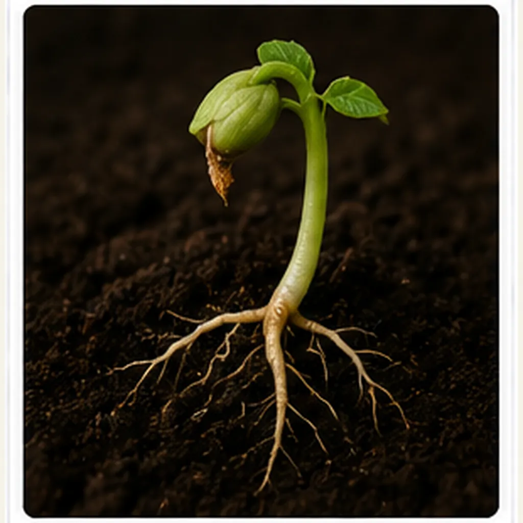 Illustration of beans know which way to send roots for the question "How do beans know which way to send roots?"