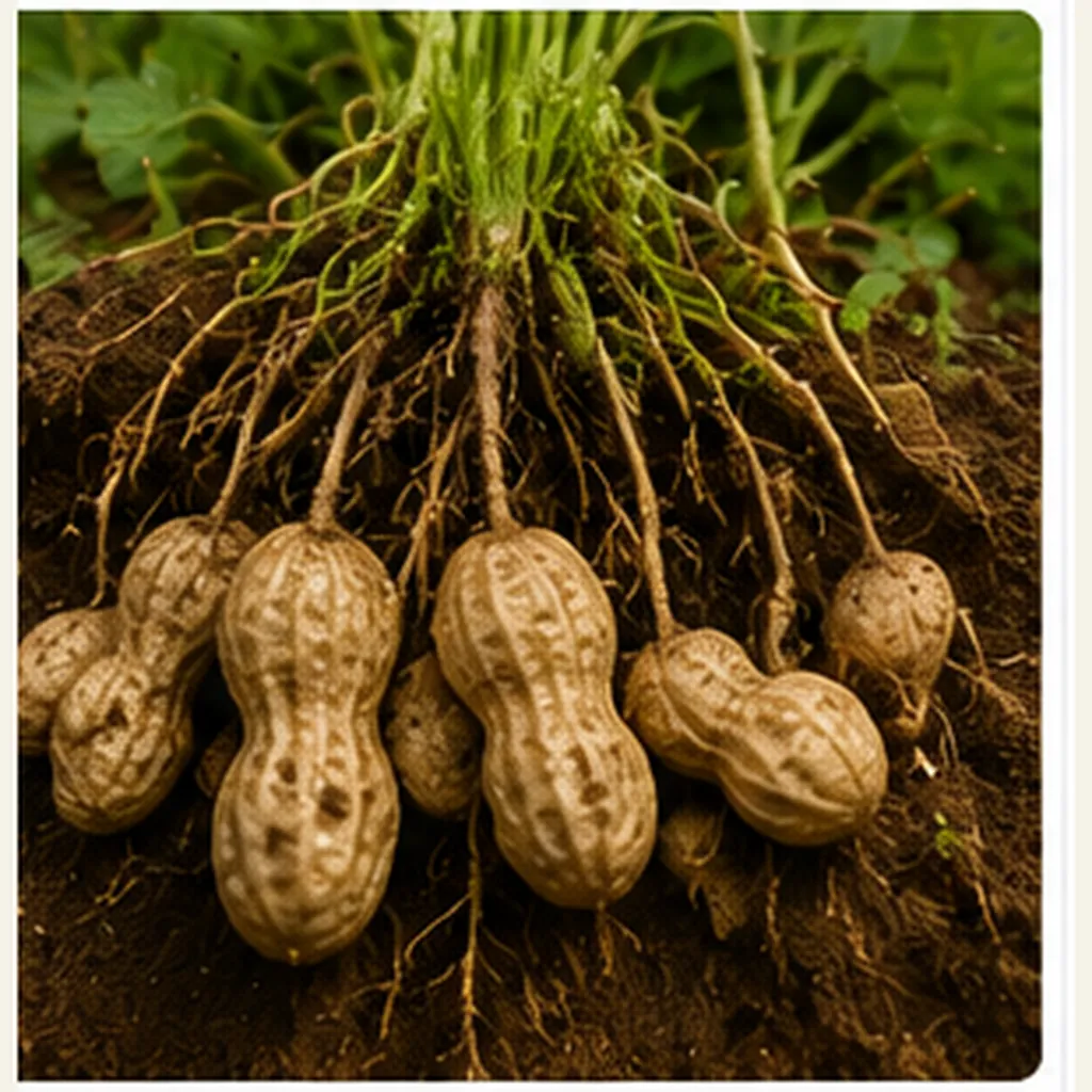 Illustration of peanuts grow underground for the question "How do peanuts grow underground?"