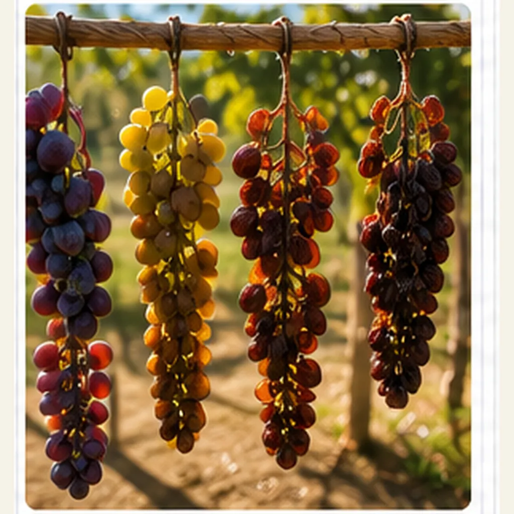 Illustration of grapes dry into raisins for the question "How do grapes dry into raisins?"