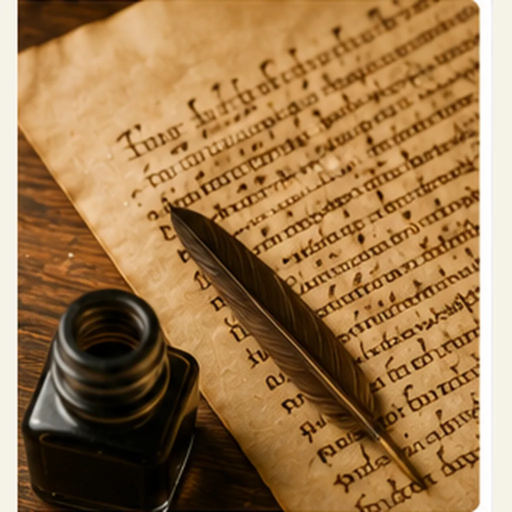 Illustration of ink stay on old parchment for the question "How did ink stay on old parchment?"