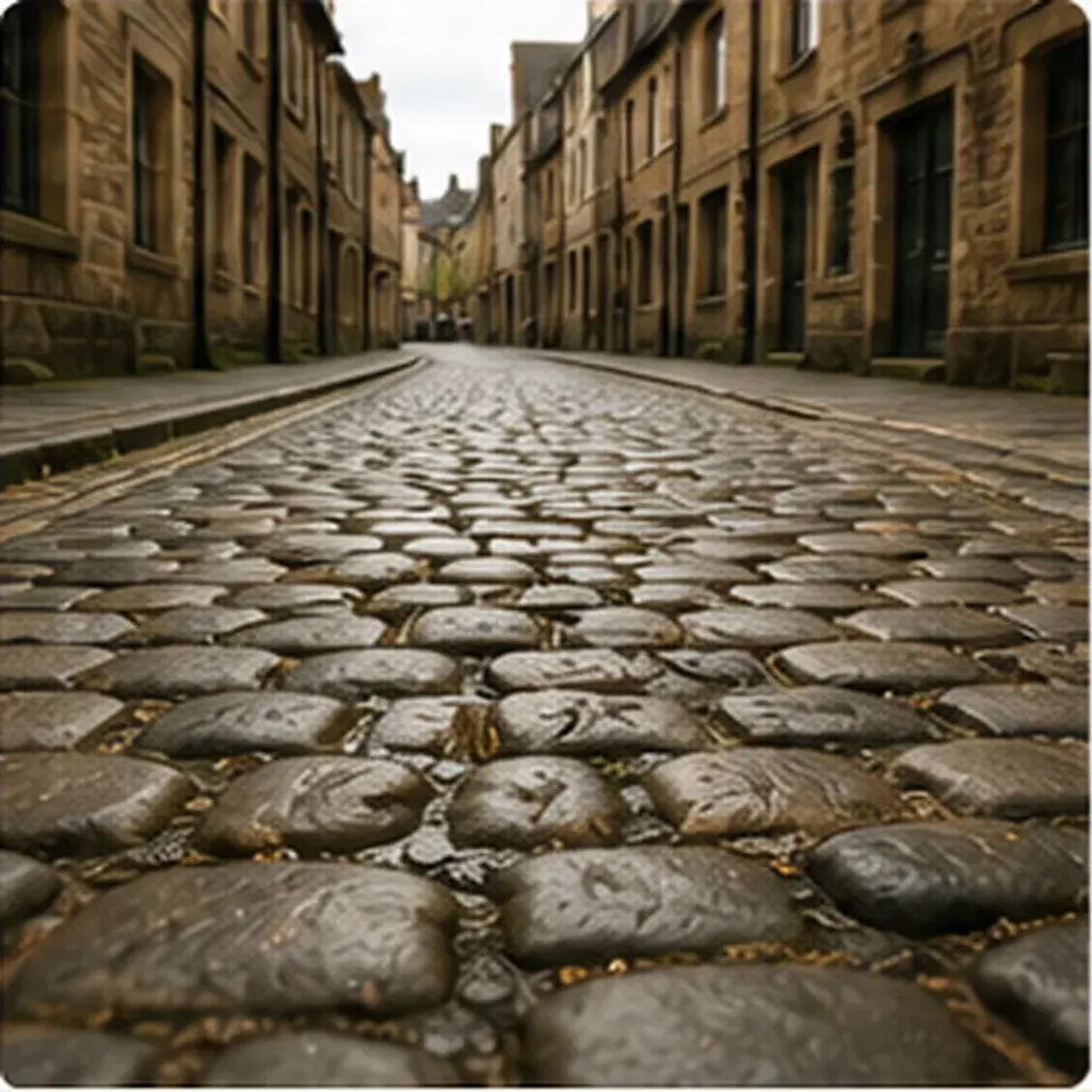 Illustration of old streets have cobblestones for the question "Why did old streets have cobblestones?"
