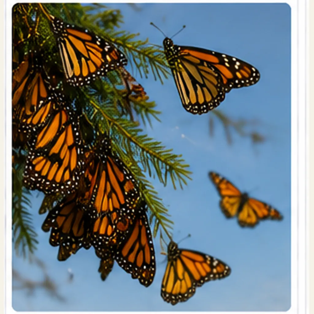 Illustration of monarch butterflies know when to migrate for the question "How do monarch butterflies know when to migrate?"