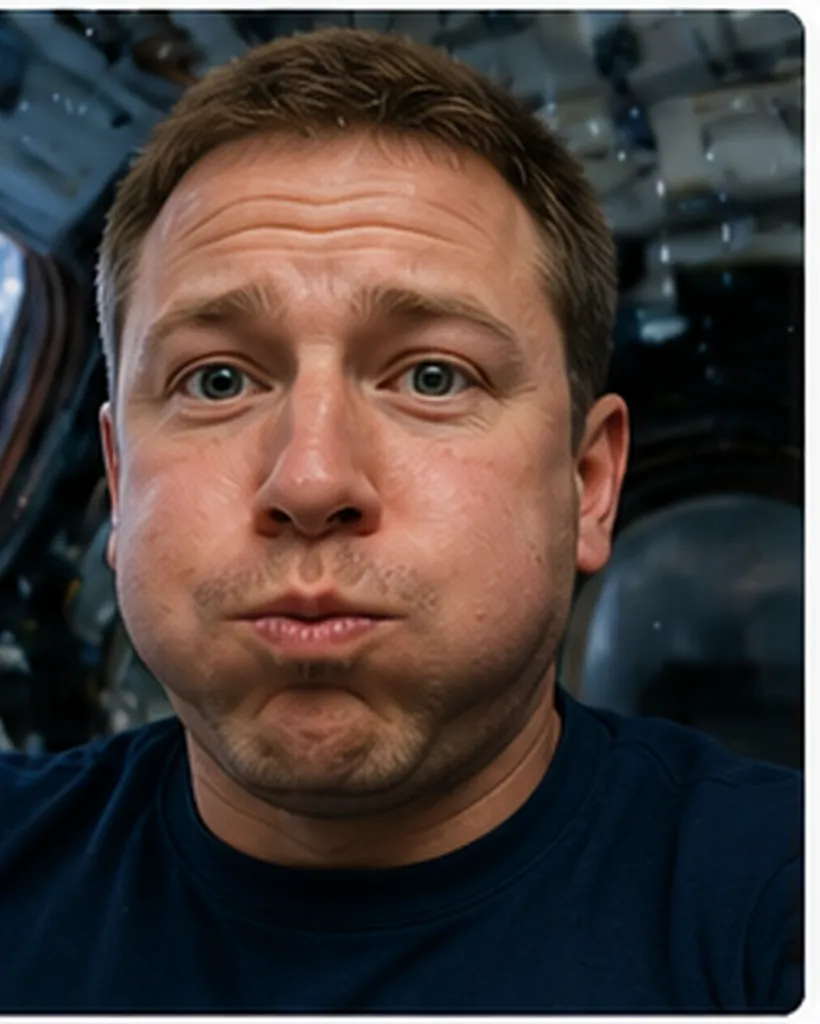 Illustration of astronauts' faces look puffy in space for the question "Why do astronauts' faces look puffy in space?"