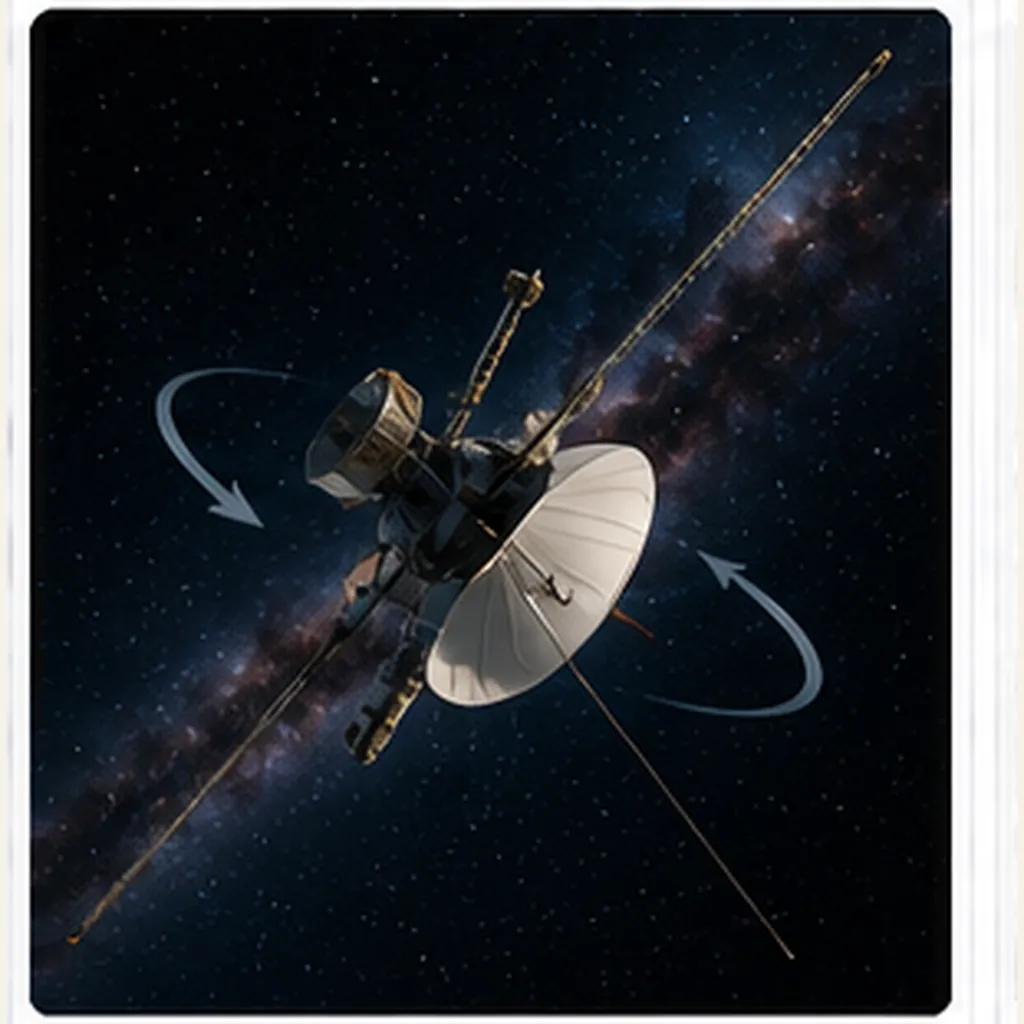 Illustration of space probes spin for the question "Why do space probes spin?"