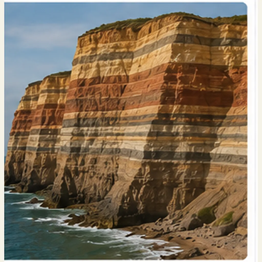 Illustration of cliffs have stripes for the question "Why do cliffs have stripes?"