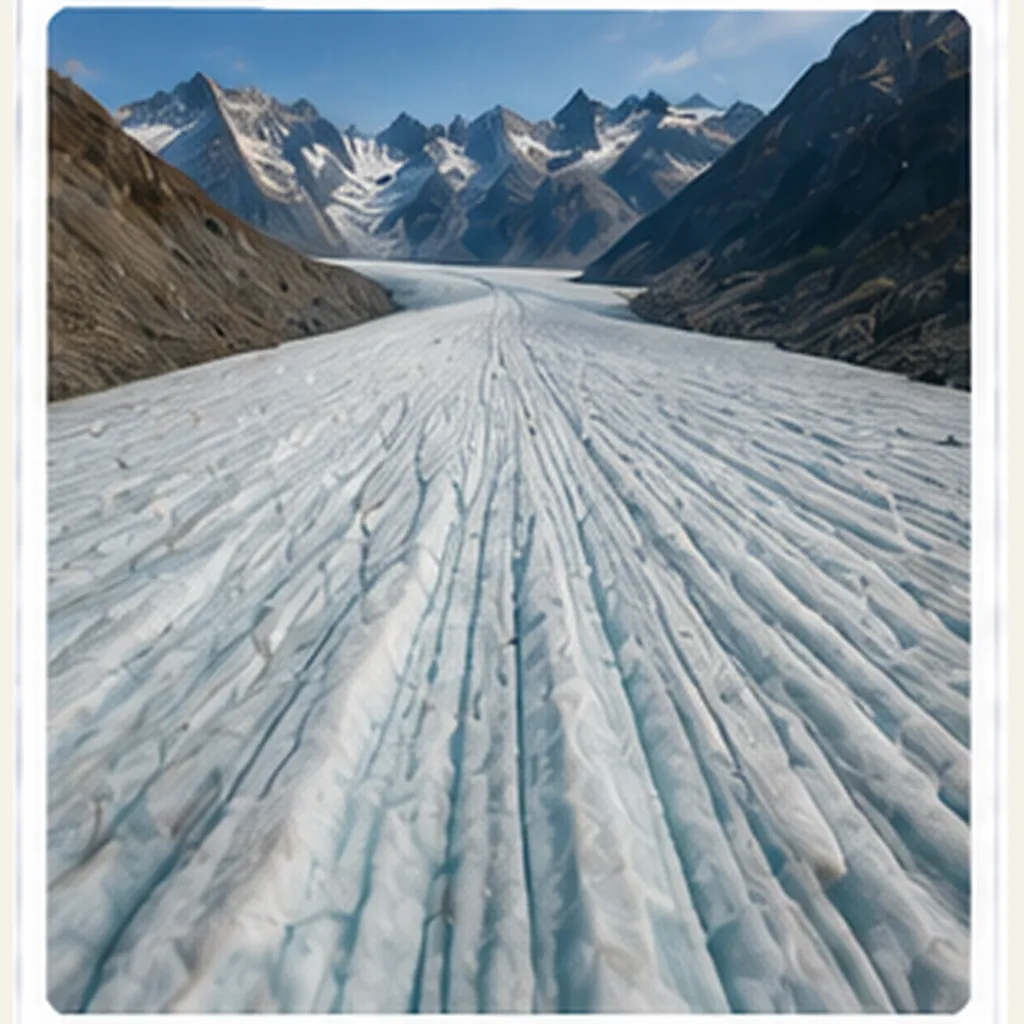 Illustration of glaciers leave giant scratches for the question "How do glaciers leave giant scratches?"