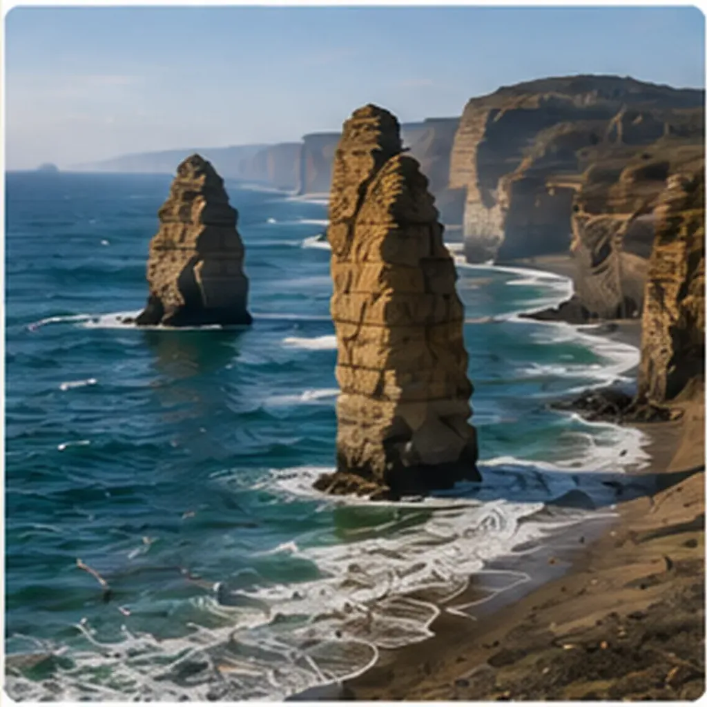 Illustration of sea stacks form near cliffs for the question "How do sea stacks form near cliffs?"