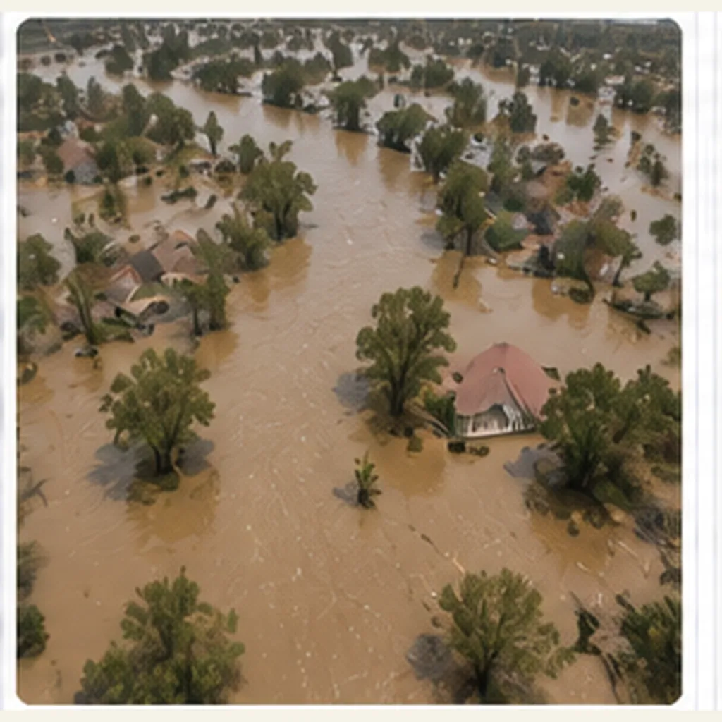 Illustration of floods leave mud behind for the question "How do floods leave mud behind?"
