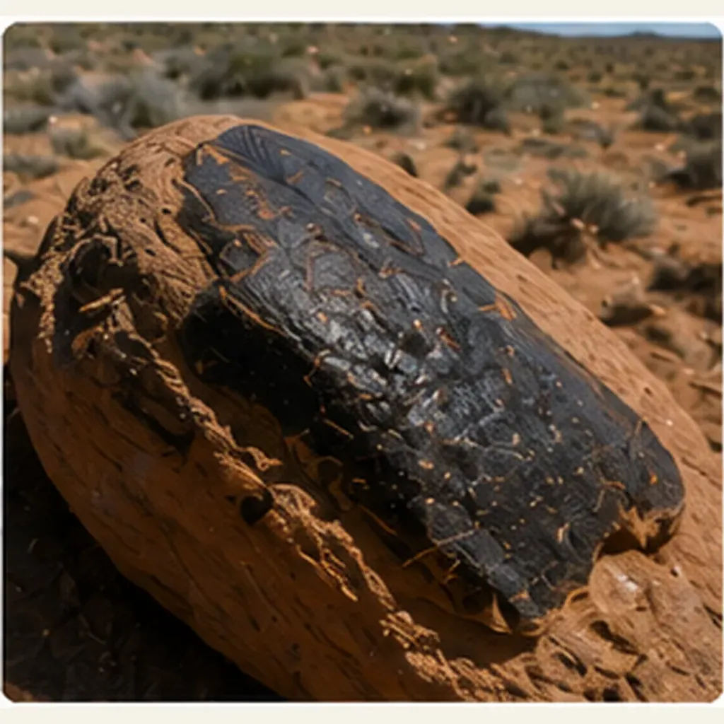 Illustration of desert rocks get shiny varnish for the question "Why do desert rocks get shiny varnish?"