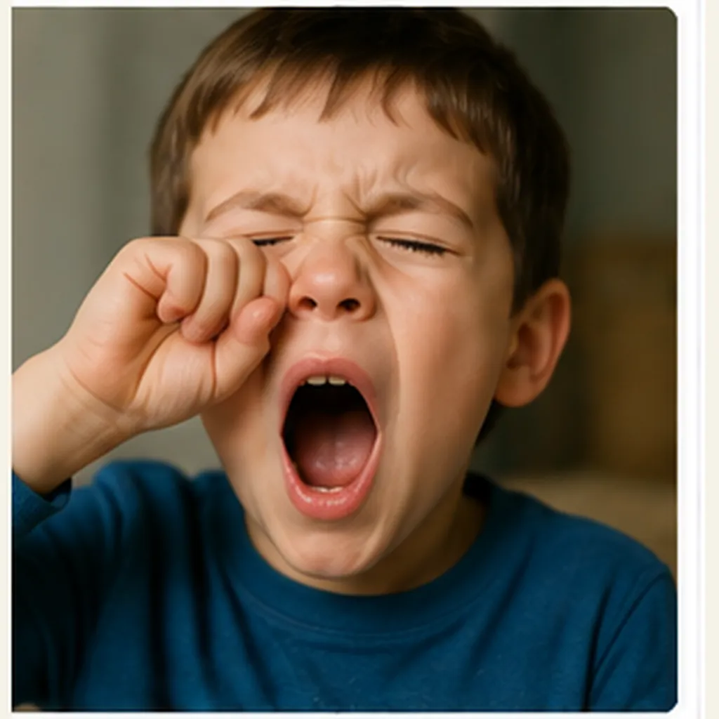 Illustration of yawns make your eyes water for the question "Why do yawns make your eyes water?"