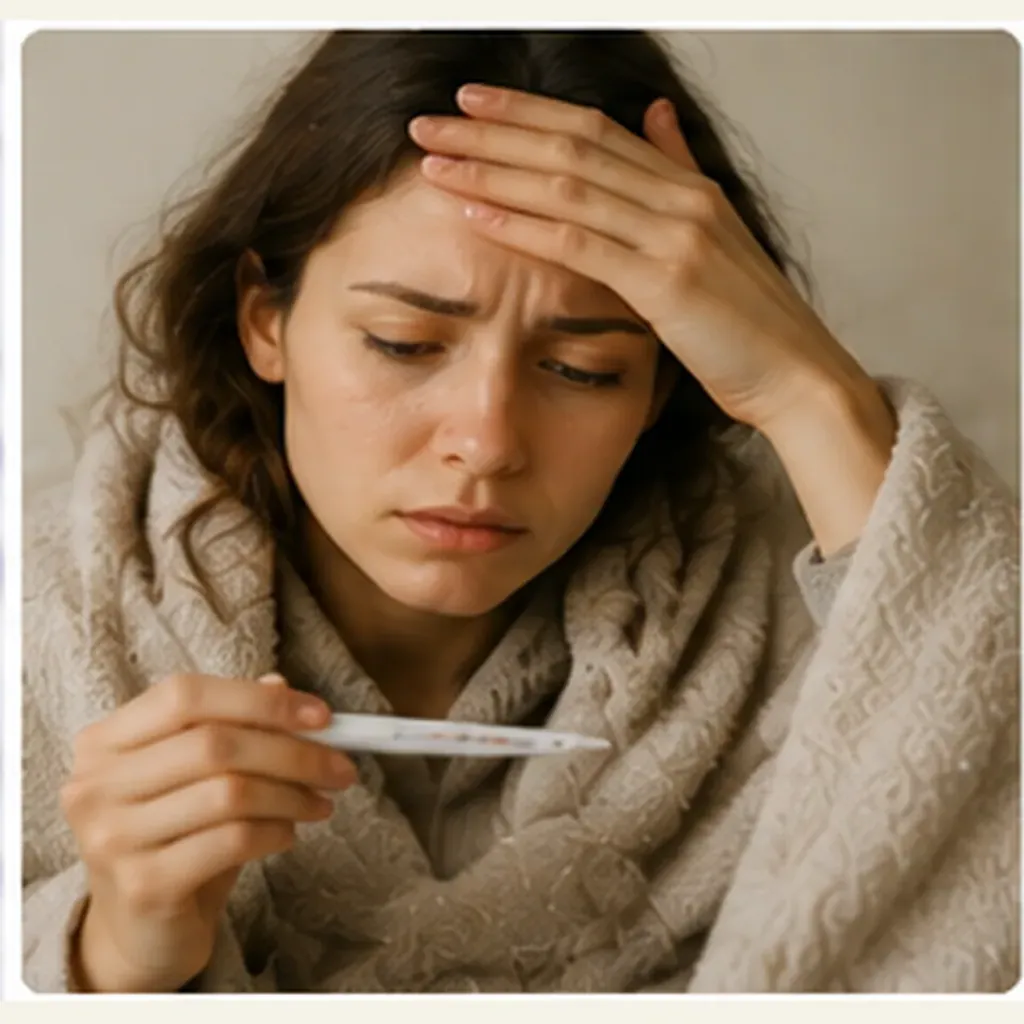 Illustration of you feel cold when a fever starts for the question "Why do you feel cold when a fever starts?"