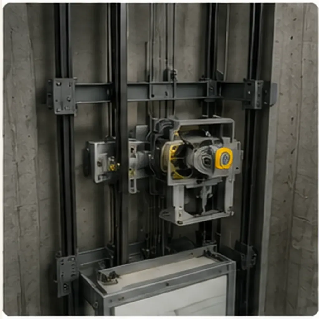 Illustration of lifts stop safely if a cable breaks for the question "How do lifts stop safely if a cable breaks?"