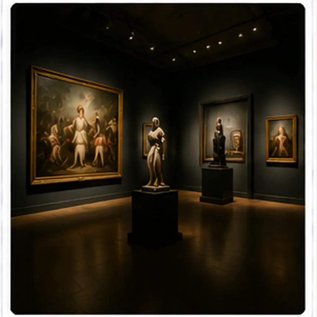 Illustration of museums keep rooms dim for the question "Why do museums keep rooms dim?"