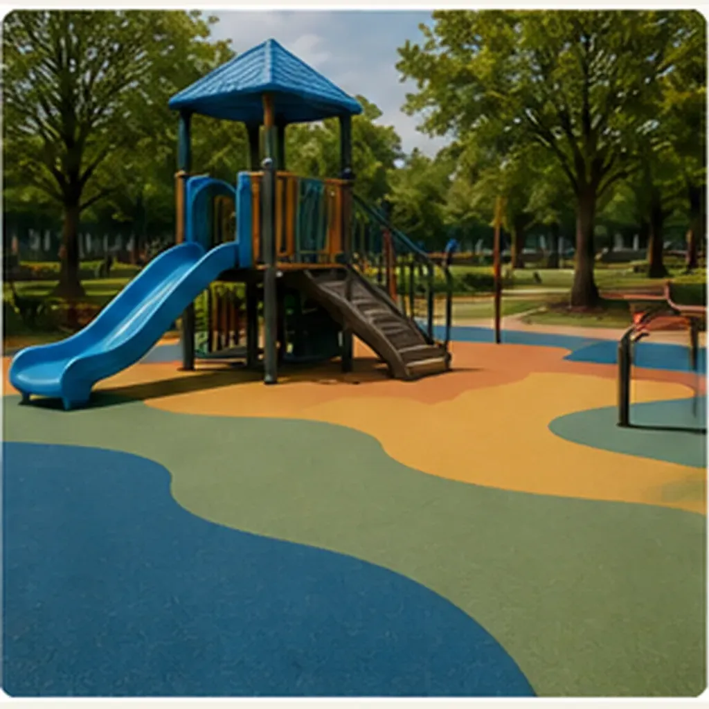 Illustration of playgrounds use soft ground for the question "Why do playgrounds use soft ground?"
