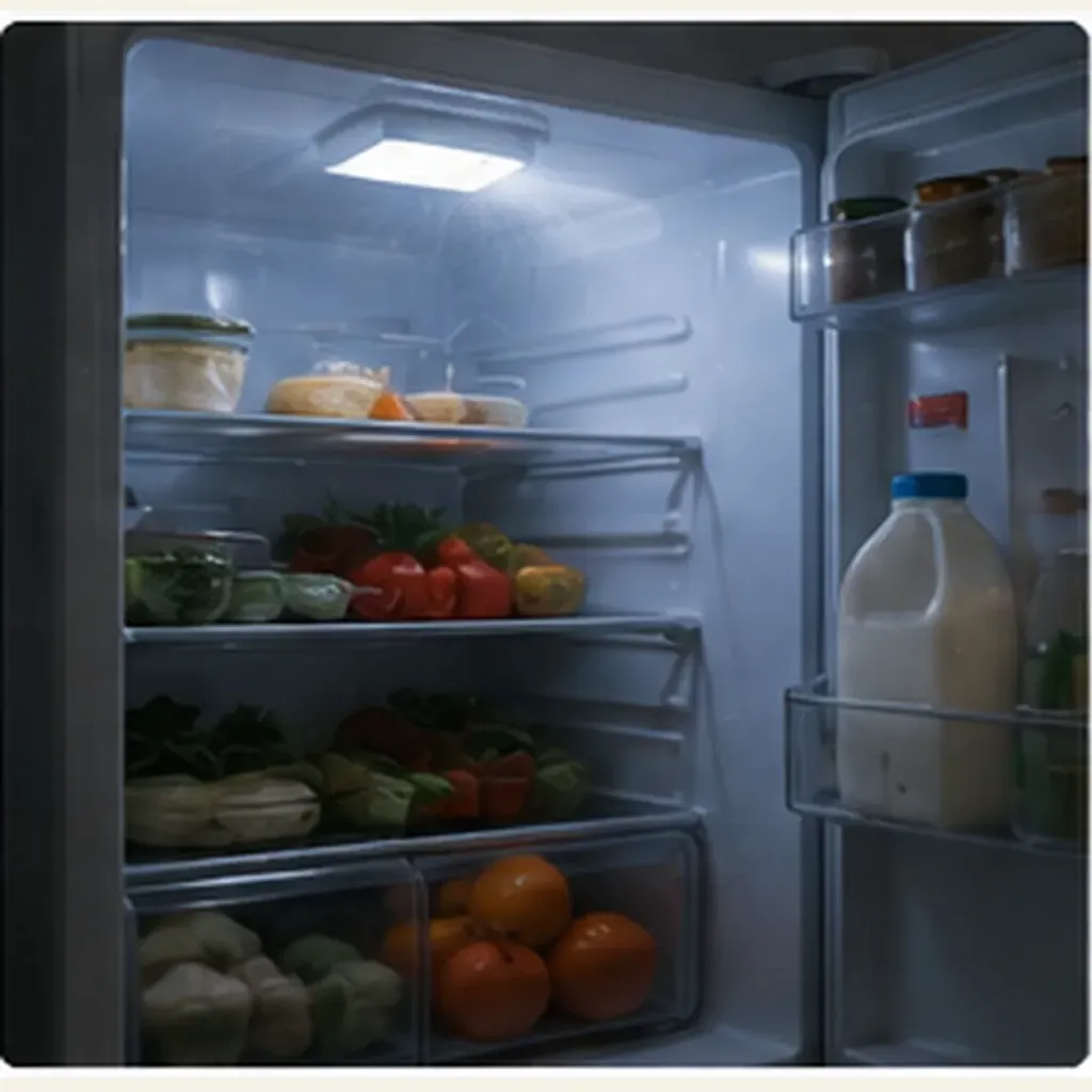 Illustration of a fridge light turn off for the question "How does a fridge light turn off?"