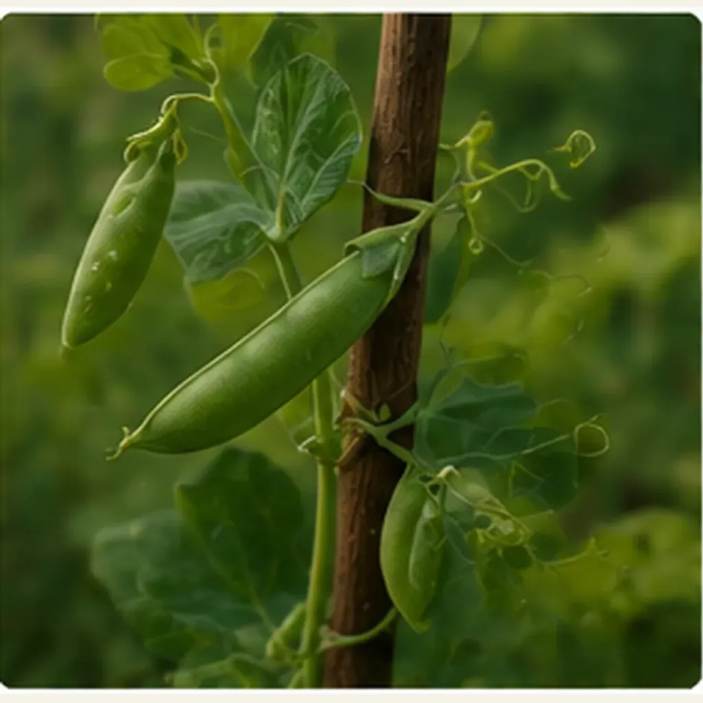 Illustration of peas climb without hands for the question "How do peas climb without hands?"