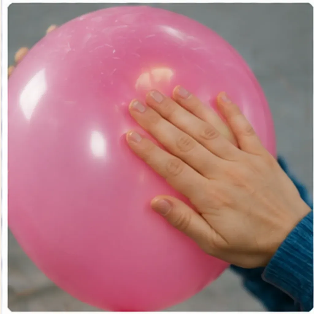 Illustration of balloons squeak when rubbed for the question "Why do balloons squeak when rubbed?"