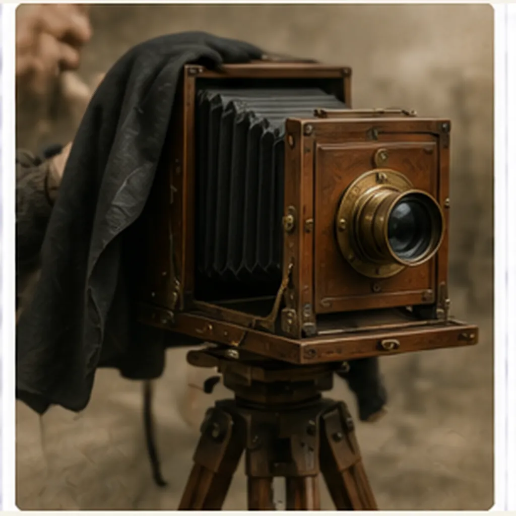 Illustration of early cameras capture an image for the question "How did early cameras capture an image?"