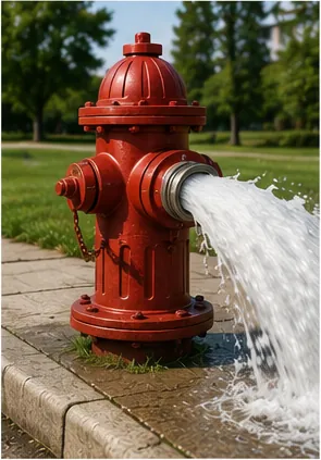 Illustration of fire hydrants so powerful for the question "Why are fire hydrants so powerful?"
