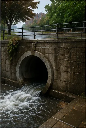 Illustration of don't sewers overflow every time it rains for the question "Why don't sewers overflow every time it rains?"