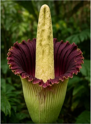 Illustration of the corpse flower smell like rotten meat for the question "Why does the corpse flower smell like rotten meat?"