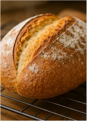 Illustration of bread get a crispy crust for the question "How does bread get a crispy crust?"
