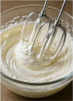 Illustration of cream turn fluffy when we whip it for the question "How does cream turn fluffy when we whip it?"
