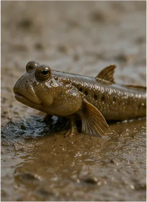 Illustration of mudskippers spend time out of water for the question "How can mudskippers spend time out of water?"