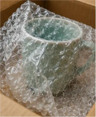 Illustration of bubble wrap protect fragile things for the question "How does bubble wrap protect fragile things?"
