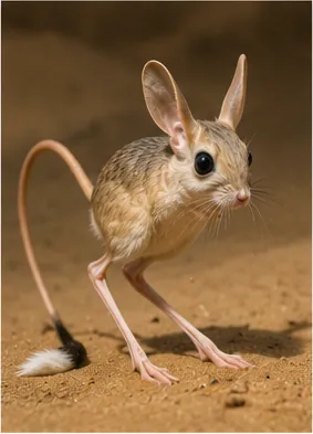 Illustration of jerboas have such enormous back legs for the question "Why do jerboas have such enormous back legs?"
