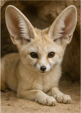 Illustration of fennec foxes have giant ears for the question "Why do fennec foxes have giant ears?"