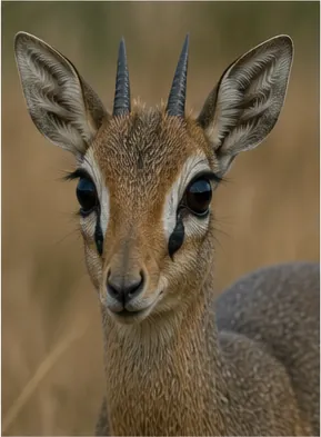 Illustration of dik-diks have dark marks beside their eyes for the question "Why do dik-diks have dark marks beside their eyes?"