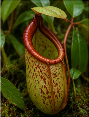 Illustration of pitcher plant rims so slippery for the question "Why are pitcher plant rims so slippery?"