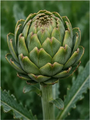 Illustration of an artichoke actually a giant flower bud for the question "Why is an artichoke actually a giant flower bud?"