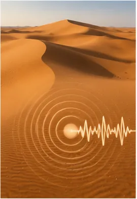 Illustration of some sand dunes make booming sounds for the question "Why do some sand dunes make booming sounds?"